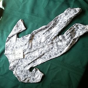 NWT Kate Quinn 6-9 mth 100% organic cotton snap footie sleeper sea scape pattern